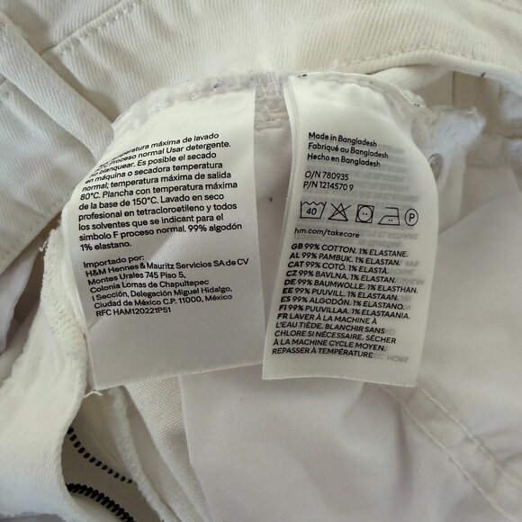 H&M Slim Fit Stretch High Waisted Ankle Mom Denim Relaxed Basic Size 12 Jeans - Picture 7 of 7